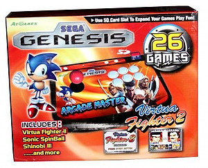 ATGames Arcade Fighting Stick with 26 built-in SEGA games and SD Slot