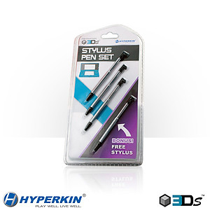 Nintendo 3DS Retractable Metallic Stylus Pen Set