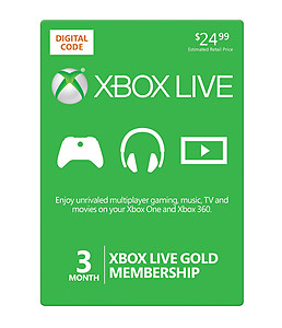 XB360 Live 3 Month Gold Card